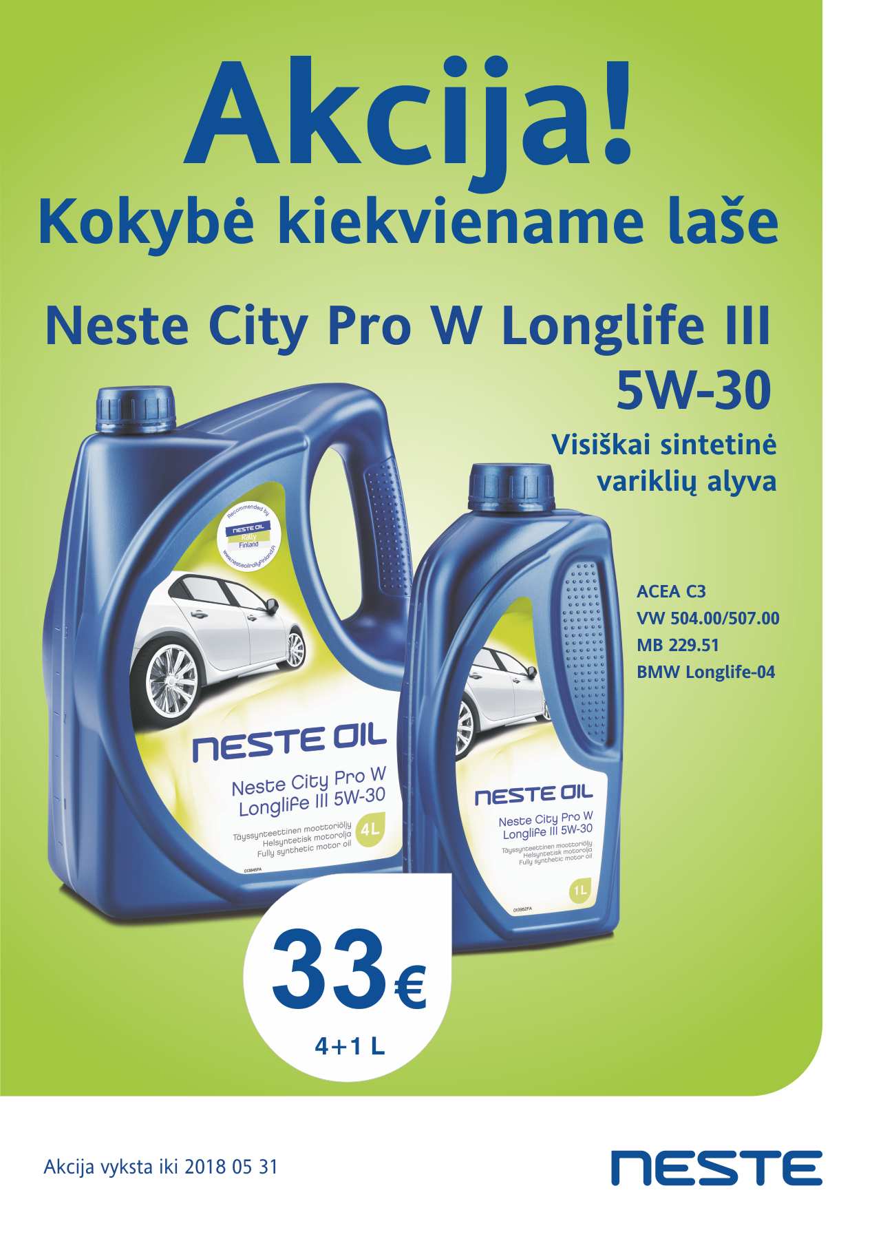  Neste City Pro W Longlife III 5W-30  4L+1L